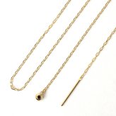 ロングネックレス k10 YG 約70cm スライドピン アズキチェーン ネックレス 1.0mm幅 10金 イエローゴールド K10ネックレス 小豆チェーン ※従来の金具無し