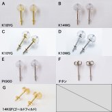 ［pearl24］ 5.5mm - 6mm ホワイトピンク ベビーパール 5連 ライン ピアス あこや真珠 本真珠 熊本 天草 真珠