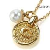 コーチ ネックレス レディース ブランド COACH シグネチャー C テクスチャード コイン 581274GLD710 ゴールド アクセサリー