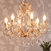 照明 ライト シャンデリア シンプル LED電球対応 ゴールドト 6灯 おしゃれ 間接 寝室 ダイニング
