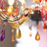 照明 ライト ャンデリア LED電球 白熱電球 引っ掛けシーリング付き LED 付・ヴェネチアン マルチ お手軽取付シャンデリア・5灯 おしゃれ 可愛い 姫系 軽量 簡単取付 LED電球付き アンティーク ラ 新築祝い 引越し祝い