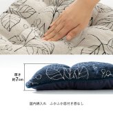 チェア 椅子 クッション 日本製 洗える 用 シート 滑り止め ボタニカル 約43×43cm