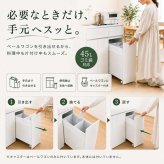 キッチンカウンター ゴミ箱収納 隠せる 幅56・75cm 45L対応 2分別 3分別 ダストボックス収納 レンジ台 作業台 キャスター付き
