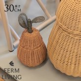 ferm LIVING ファームリビング Pear Braided Storage 洋ナシのカゴ Sサイズ おしゃれディスプレイ 北欧 雑貨 インテリア バスケット ラタン カゴ 飾り 収納 玄関 リビング プレゼント ギフト おすすめ