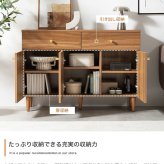 引き出し付きキャビネット サイドボード テレビ台 チェスト 収納 引き出し 扉付き 可動棚 本棚 食器棚 リビングボード スリム 薄型 ファミリー 一人暮らし ワンルーム リビング 寝室 ダイニング キッチン 幅100 高さ70 奥行31 カウンター下収納 脚付