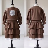 Rora 子供服 通販 キッズセットアップ 長袖 トレーナー女の子 ガールズおしゃれ上品 通学通園小学生 秋服冬服春服 かわいい トップス カジュアル 保育園 スカート 幼稚園 上下セット おでかけ ギフトプレゼント