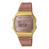 希少デザイン カシオ 腕時計 メンズ レディース ローズゴールド パープル CASIO A168 海外モデル レトロ デジタル チプカシ ミラー プレゼント ギフト 収納ケース付き 成人 卒業 入学
