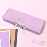 筆箱 両開き ペンケース 小学生 女の子 箱型 コンパクト 軽量 かわいい 小学校 低学年 子供 女子 キッズ 入学 準備 新学期 シンプル ノンキャラ リボン 型押し 鉛筆 6本 鉛筆削り 定規 三角定規 分度器 入る 文房具 1年生 2年生 ラベンダー スカイブルー プレゼント ギフト