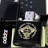 ZIPPO ライター オロビアンコ 限定30個生産 30周年記念 ジッポ 本革巻き ブラック ブランド 牛革 Orobinco レザー 皮 ロゴ かっこいい イタリア 黒 ミラノ プレゼント ギフト