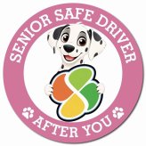 カーサイン 高齢者マーク SENIOR SAFE DRIVER ダルメシアン マグネット 強力 直径13cm 肉球 日本製 車 ステッカー