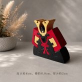 国産ヒノキの端午の節句｜木製ミニ兜飾り｜コンパクトな五月人形｜初節句・お祝い・贈り物