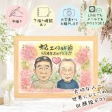 結婚記念日 似顔絵 贈り物 名入れ プレゼント ギフト 手描き エメラルド婚式 結婚55周年 記念日 結婚記念日 お祝い 両親 お母さん お父さん 夫婦 家族 下書き確認 修正無料 名入れ 似てる 一生もの そっくり かわいい 思い出 55周年 記念 感謝 バレンタインデー 応援 ウェディングギフト 初任給 闘病中の方への励まし 喜ばれる 結婚祝い お祝い返し