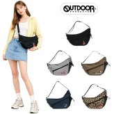 OUTDOORPRODUCTS ピーナッツ 2wayムーン型ショルダーバッグ 斜め掛け 斜め掛けバッグ 普段使い 男女兼用 メンズ レディース ギフト プレゼント ブラック odb037