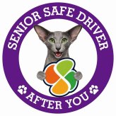 カーサイン 高齢者マーク SENIOR SAFE DRIVER オリエンタルショートヘア ステッカー シール 直径13cm 肉球 日本製 車