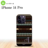 iPhone14 Pro iPhone14 Pro スマホケース 背面ケース ハードケース エスニック ゾウ 黒 +アルファベット 2022年 9月発売 nk-i14p-1571i