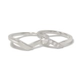 pt900 プラチナV字リング【刻印無料】結婚指輪 マリッジリング V字型 プラチナ900 ダイヤモンド 天然石 4月 誕生石 ハンドメイド 手作り 結婚 結婚式 マリッジ ペアリング メンズ レディース ペア 誕生日 プレゼント ギフト包装 彫金 箱入り Grand Galleria グランドガレリア