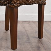 ダイニング家具 ダイニングチェア 1脚 コンパクト クッション付き ウォーターヒヤシンス 木製 おしゃれ アジアン アンティーク ナチュラル インテリア テイスト 家具 レストラン カフェ