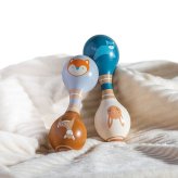 メリーマイヤー ライカ アライグマ&バニー ウッドラトル 14.5cm ウサギ | Leika 知育 玩具 ベビー 赤ちゃん 用品 かわいい ファーストトイ モンテッソーリ Mary Meyer 木製 がらがら 積み木 正規輸入品