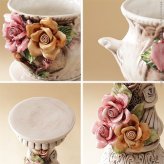 イタリア 家具 ヨーロピアン ヴェローナクラシック 陶製コラムポット  鉢植え 玄関 ヨーロッパ家具 クラシック 輸入家具 アンティーク風 イタリア製 おしゃれ 高級感 エレガント リモート テレワーク 在宅