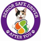 カーサイン 高齢者マーク SENIOR SAFE DRIVER ジャパニーズボブテイル マグネット 強力 直径13cm 肉球 日本製 車 ステッカー