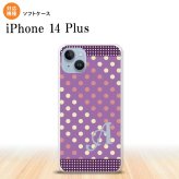 iPhone14 plsu iPhone14 plsu スマホケース 背面ケースソフトケース ドット 水玉 C 紫 ピンク +アルファベット 2022年 10月発売 nk-i14pl-tp1652i