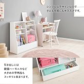 収納家具 ラック ブックシェルフ 幅90 ロータイプ コミック コミック約230冊収納 本棚 1cmピッチ棚板 引出し付き 大型書籍 マンガ 漫画 文庫本 書棚 本収納 A4サイズ ブック