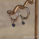フープピアス用 天然石 誕生石 チャーム 3mm ルビー エメラルド ブルーサファイア 付け替え イメチェン おしゃれ かわいい