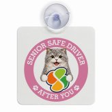 カーサイン 高齢者マーク SENIOR SAFE DRIVER セルカークレックス 車内用 吸盤タイプ 収れん火災防止タイプ 肉球 日本製 車 ステッカー