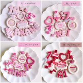 【名入れ】【全20色】カラーアイシングクッキーギフトセット　誕生日　記念日　内祝い　ギフト　プレゼント　推し活　プチギフト　彼氏　彼女　父　母　かわいい　おしゃれ　人気　数字　アルファベット　文字入れ　メッセージ　セミオーダー　オリジナル　バースデー　推し色　アイドル　韓国　カラフル