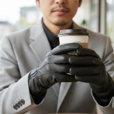 【大人気 ラム革】ファスナー レザーグローブ 手袋 メンズ 本革 ラムレザー 裏ボア 暖かい 指先まで 防寒 2重構造 極暖 柔らかい シープスキン 通勤 通学 バイク 自転車 おしゃれ 紳士 男性 夫 父 クリスマス プレゼント ギフト 贈り物 誕生日 ブラック 黒レザー