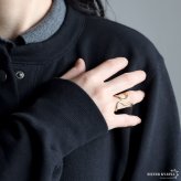 ステンレス 大ぶり ニュアンスリング ワイヤーリング 透かし 個性的 変形リング ゴールド 18K GP シルバー フリーサイズ レディース 女性 指輪 金属アレルギー対応