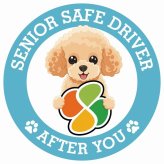 カーサイン 高齢者マーク SENIOR SAFE DRIVER トイプードル ステッカー シール 直径13cm 肉球 日本製 車