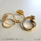 ステンレス ボヘミアンリング 3タイプ ラピスラズリ 18KGP ゴールド gold エスニック オープンリング フリーサイズ レディース 女性 指輪 金属アレルギー対応