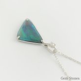 上質 ブラックオパール ネックレス 1.080ct ダイヤモンド プラチナ Pt900 ペンダント シンプル エレガント 上品 レディース 宝石 ダイヤ 一粒 一石 ジュエリー 10月 誕生石 プレゼント