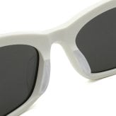 バレンシアガ BALENCIAGA サングラス アジアンフィット UVカット アイウェア スクエア BB0311SK-003 メンズ レディース ユニセックス ホワイト+グレー 海外正規品