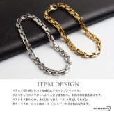 ステンレス 珍しい形状 チェーンブレスレット メンズブレスレット ゴールド シルバー スクエア シンプル 重厚感 存在感 メタル 男性 金属アレルギー対応