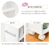 ラック コミック スリム キャスター付 木製 ブラウン ナチュラル ホワイト ３段 茶 白 マガジン CD 押入 収納 取手付 キャスター付CD ワゴン 漫画 隙間収納 新生活