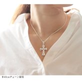 ハワイアンジュエリー ネックレス シルバー ネックレス 刻印 無料 ジルコニアクロス 十字架 レトロ シンプル シルバー925 ギフトラッピング可能 チェーン 長さ選べる メンズ レディース 誕生日 プレゼント ハロウィン 【品番：CG-SP2569】