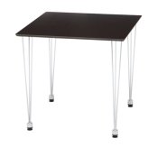 ダイニングテブル W750×D750×H720mm MDF スチール おしゃれ ブラウン コンパクトなスクエアタイプのダイニングテーブル 新生活