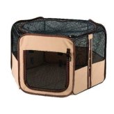 リッチェル たためる ペットサークル 90-90 ブラウン 折りたたみ サークル 小型犬用 ケージ 屋根付き 持ち運び コンパクト 収納 犬 イヌ ペット用品 お出かけ 旅行