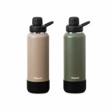 【ラッピング無料】ピーコック AJL-R100 ステンレスボトル 1000ml 炭酸 スポーツドリンク対応 保冷専用 ハンドル付き カーキ ベージュ ギフト 熱中症対策グッズ 水筒 部活 キャンプ アウトドア用 入学祝い