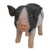 置物 豚 黒白桃豚 幅22.5cm woobia ウービア ぶた リアル かわいい おしゃれ 玄関 インテリア オブジェ ガーデン ミニブタ 動物 アニマル 癒し 棚 北欧 個性的 プレゼント ギフト 新築祝い 面白い