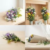 【花 お供え】【送料無料】生花　お供え花束＜洋花D＞ 法要 御仏前 ご希望の色合い イメージで 花屋さんの手作り 画像配信 メッセージカードOK 北海道・沖縄・九州・四国・中国・離島への配送は不可