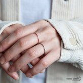 シルバー925 極細リング センター ラインリング 華奢 シンプルリング シルバー レッド ブラック 指輪 高見え ワンポイント 重ね付け レディース 女性 金属アレルギー対応