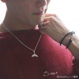 ハワイアンジュエリー ネックレス ホエールテール ペアネックレス 2本セット Sサイズ 刻印 無料 誕生石入れ可 シルバー925 ギフトラッピング可能 大人 友達 シンプル 長さ選べる カップル 夫婦 プレゼント ハロウィン 【品番：CG-SP30801P】