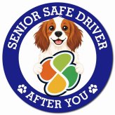 カーサイン 高齢者マーク SENIOR SAFE DRIVER コーイケルホーンディエ マグネット 強力 直径13cm 肉球 日本製 車 ステッカー