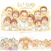 記念日の記念に、自然な笑顔を、やさしく描きます。 傘寿 ギフト 似顔絵 名入れ 贈り物 プレゼント 手描き 記念日 敬老の日 お祝い 長寿 大人数 ご両親 孫 祖父母 修正無料 名入れ 下書き確認 親孝行 そっくり 一生もの 宝物 宝物 米寿 喜寿 古希 喜寿祝い メモリアルギフト 初任給 感激 サプライズ 色紙 節目 イラスト ブライダルギフト 古希祝い ハロウィン 贈答品 応援 披露宴 家族