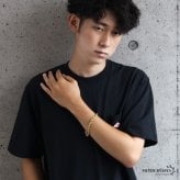 ステンレス ロープチェーンブレスレット 幅6mm ゴールド メンズ ボリューム ツイスト 立体感 太め シンプル カジュアル ストリート モード きれいめ おしゃれ かっこいい アクセサリー 手元のポイント 金属アレルギー対応