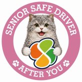 カーサイン 高齢者マーク SENIOR SAFE DRIVER セルカークレックス ステッカー シール 直径13cm 肉球 日本製 車