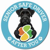 カーサイン 高齢者マーク SENIOR SAFE DRIVER ジャイアントシュナウザー マグネット 強力 直径13cm 肉球 日本製 車 ステッカー
